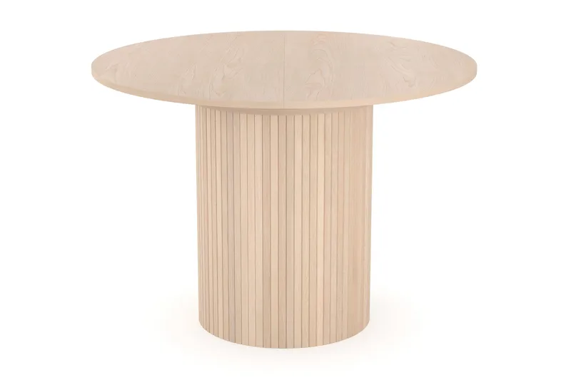 Kopparbo Lys Rundt Spisebord 106 cm Utvidbart med tilleggsplate, Hvitlasert Eik / Tre