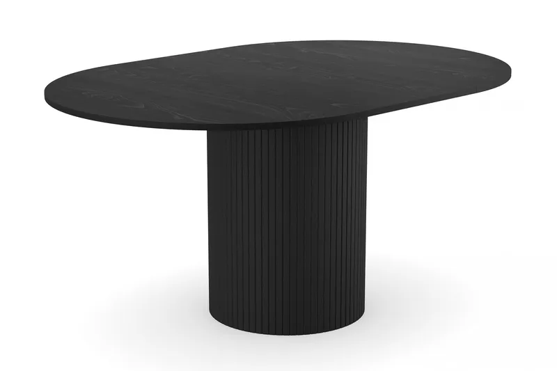 Kopparbo Spisebord Rundt 106-156 cm - Svart Tre - Møbler - Bord - Spisebord & kjøkkenbord