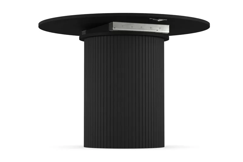 Kopparbo Spisebord Rundt 106-156 cm - Svart Tre - Møbler - Bord - Spisebord & kjøkkenbord