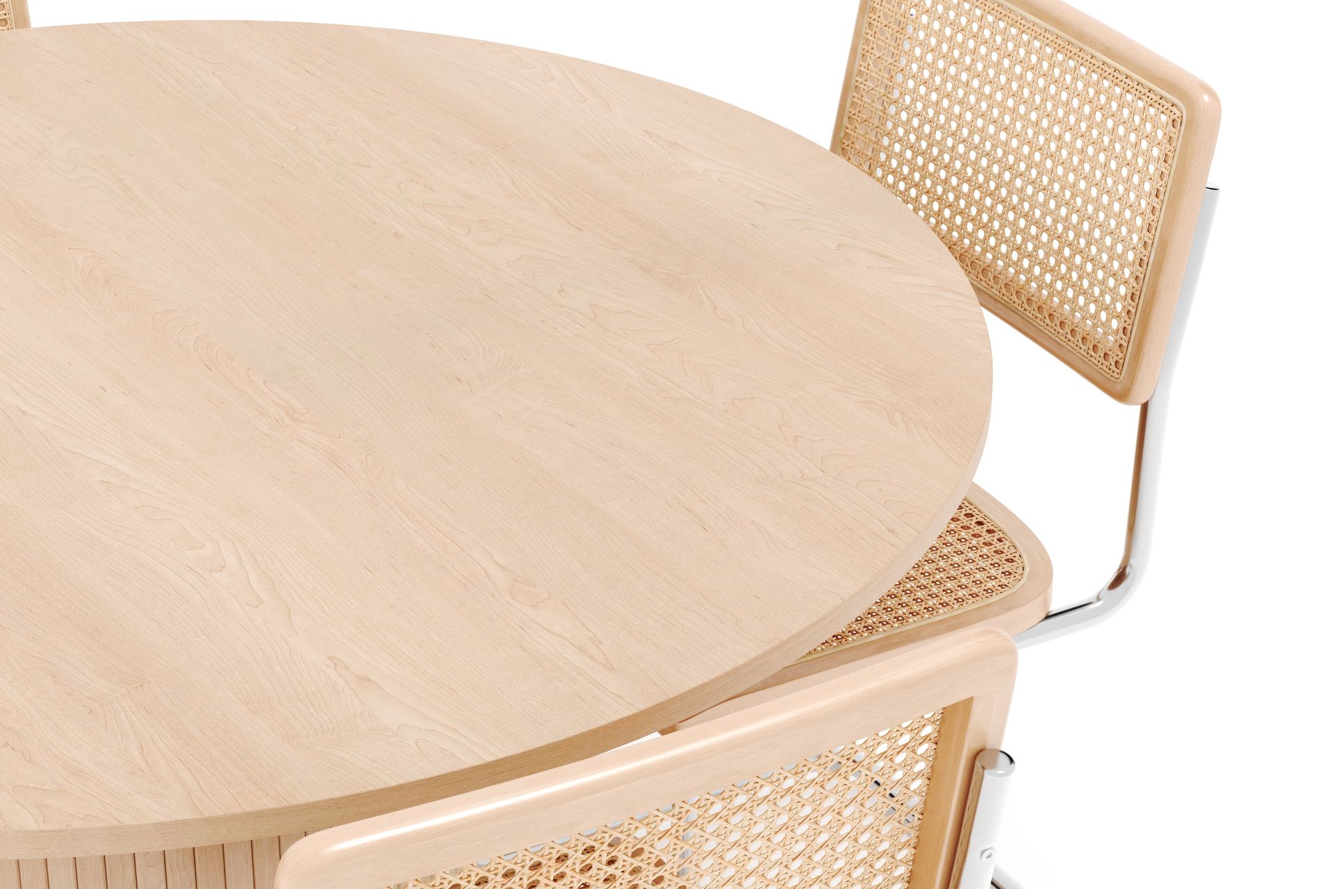 Kopparbo Spisebord Rundt 130 cm med 4 stk Build Matstkolar - Beige - Møbler - Bord - Spisegrupper