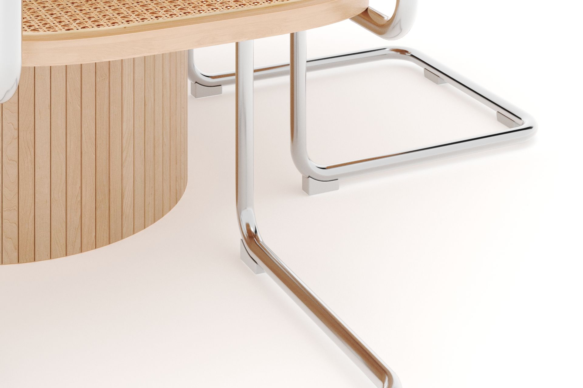 Kopparbo Spisebord Rundt 130 cm med 4 stk Build Matstkolar - Beige - Møbler - Bord - Spisegrupper