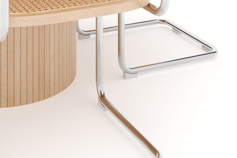 Kopparbo Spisebord Rundt 130 cm med 4 stk Build Matstkolar - Beige - Møbler - Bord - Spisegrupper