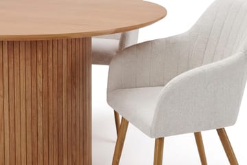 Kopparbo spisegruppe, rund 180 cm, eik med 8 Filippa spisestoler - Eik - Møbler - Bord - Spisegrupper