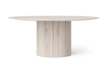 Kopparbo spisegruppe, rund 180 cm, hvitlasert med 8 Molly spisestoler - Hvitbeiset eik - Møbler - Bord - Spisegrupper