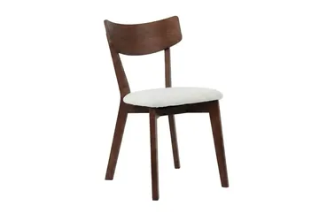 Kopparbo spisegruppe 180 cm rund i valnøtt med 8 Amelia spisestoler med pute - Valnøtt/beige - Møbler - Bord - Spisegrupper