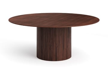 Kopparbo spisegruppe med rundt bord 180 cm valnøtt og 8 Jolie spisestoler - Valnøtt - Møbler - Bord - Spisegrupper