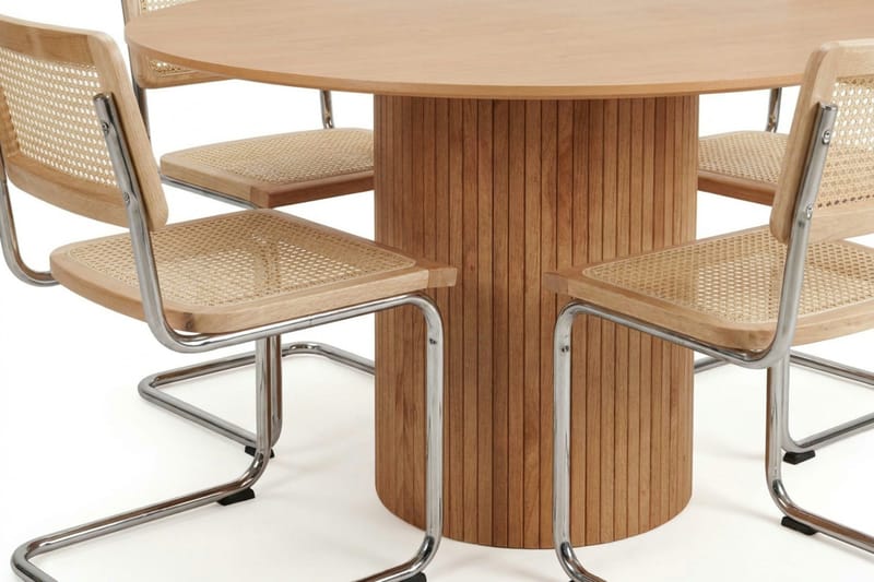 Kopparbo spisegruppe rund 130 cm eik med 6 Build spisestoler - Eik - Møbler - Bord - Spisegrupper