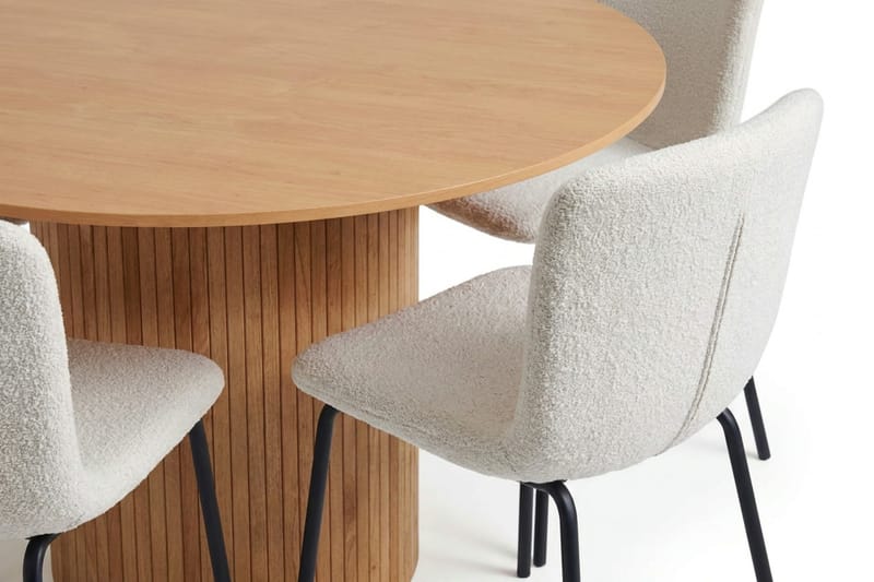 Kopparbo spisegruppe rund 130 cm eik med 6 Katy spisestoler - Eik - Møbler - Bord - Spisegrupper