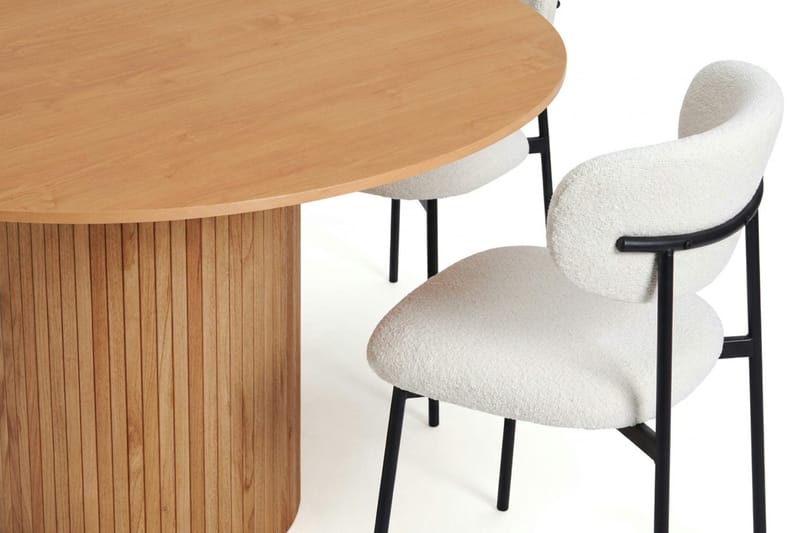 Kopparbo spisegruppe rund 130 cm eik med 6 Lucy spisestoler - Eik - Møbler - Bord - Spisegrupper