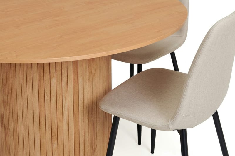 Kopparbo spisegruppe rund 130 cm eik med 6 Nibe spisestoler - Eik - Møbler - Bord - Spisegrupper