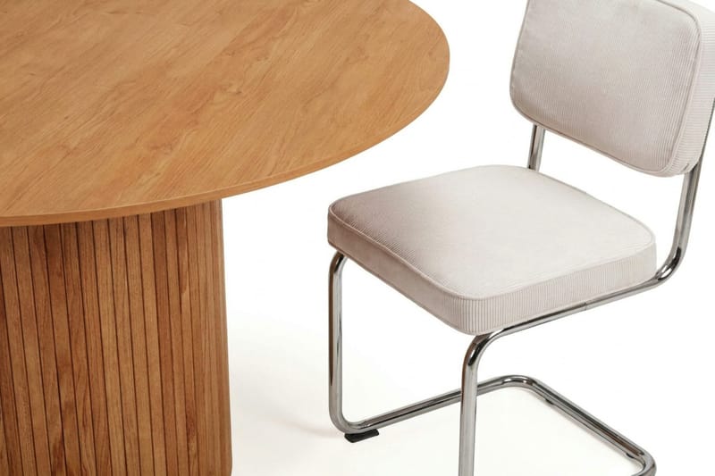Kopparbo spisegruppe rund 150 cm eik med 6 Milva spisestoler - Eik - Møbler - Bord - Spisegrupper
