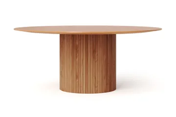 Kopparbo spisegruppe rund 180 cm eik med 8 Jolie spisestoler - Eik - Møbler - Bord - Spisegrupper