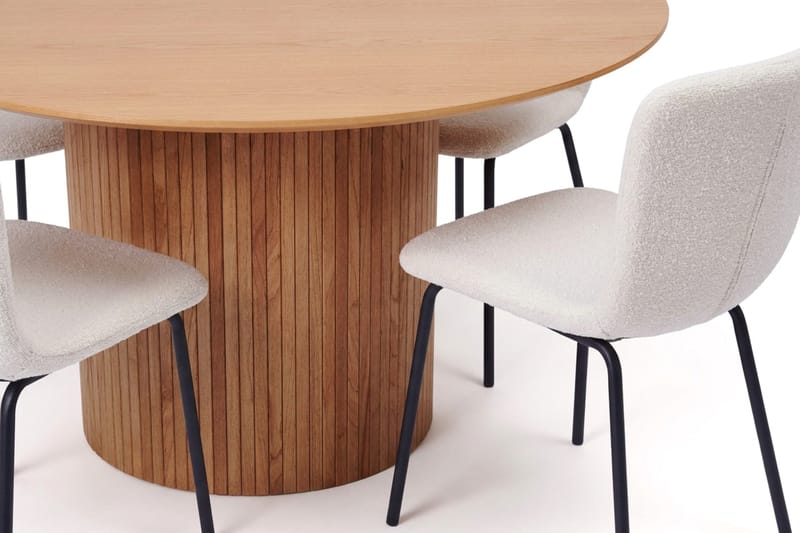 Kopparbo spisegruppe rund 180 cm eik med 8 Katy spisestoler - Eik - Møbler - Bord - Spisegrupper