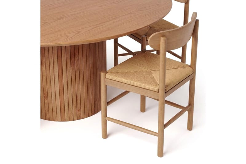 Kopparbo spisegruppe rund 180 cm eik med 8 Malte spisestoler - Eik - Møbler - Bord - Spisegrupper
