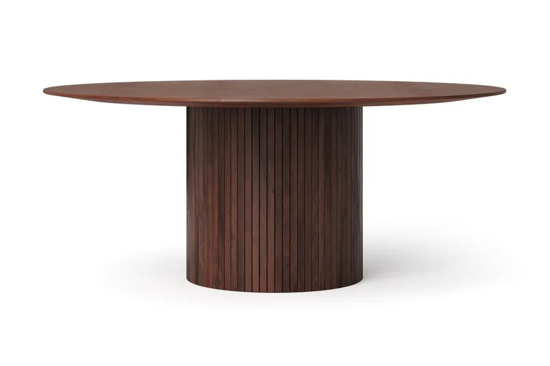 Kopparbo spisegruppe rund 180 cm valnøtt med 8 Filippa spisestoler - Valnøtt - Møbler - Bord - Spisegrupper