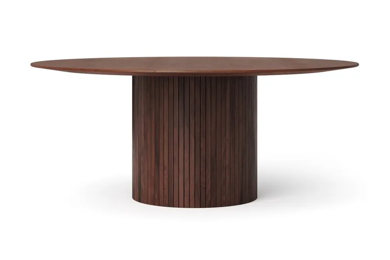 Kopparbo spisegruppe rund ca. 180 cm valnøtt med 8 Nala spisestoler - Valnøtt - Møbler - Bord - Spisegrupper