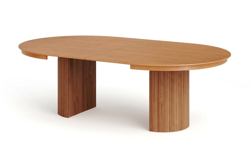Kopparbo spisegruppe uttrekkbar rund 140–220 cm eik med 6 Malte spisestoler - Møbler - Bord - Spisegrupper