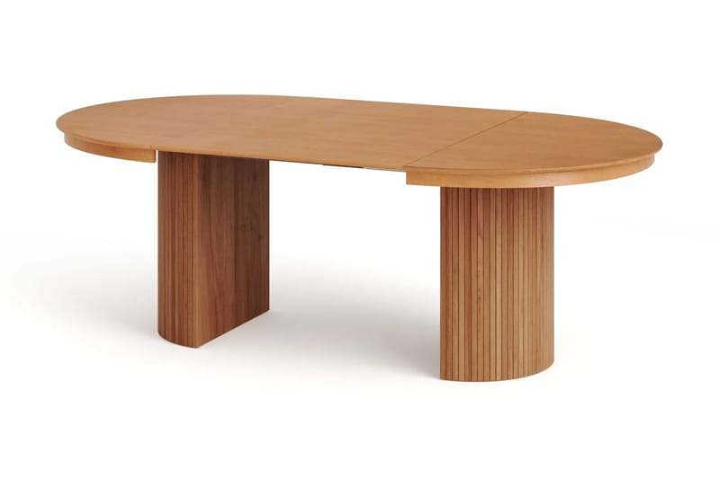 Kopparbo uttrekkbart rundt 120-220 cm eik med 4 Build spisestoler - Eik - Møbler - Bord - Spisegrupper