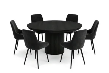 140-220 cm - Svartbeiset eik