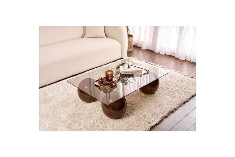 Koushik Sofabord 110 cm - Sand/Brun - Møbler - Bord - Sofabord