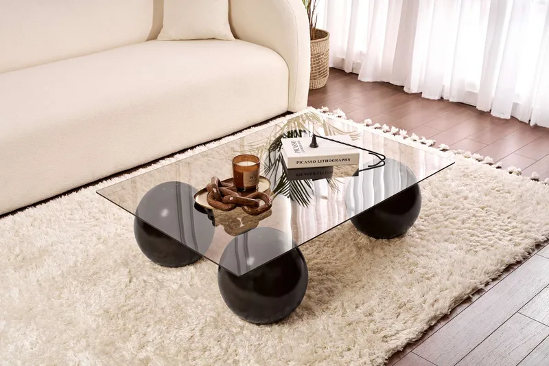 Koushik Sofabord 110 cm - Svart og bronse - Møbler - Bord - Sofabord