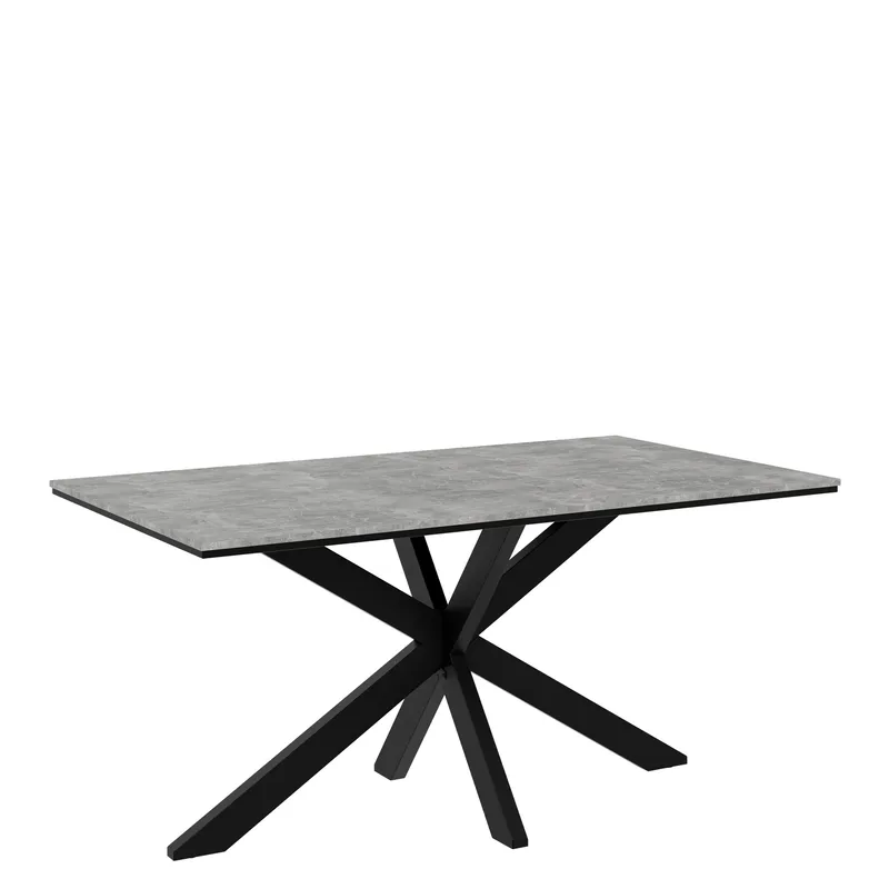 Kovrel Spisebord 160 Rektangulær - Svart/Grå - Møbler - Bord - Spisebord & kjøkkenbord