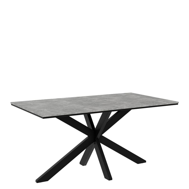 Kovrel Spisebord 160 Rektangulær - Svart/Grå - Møbler - Bord - Spisebord & kjøkkenbord
