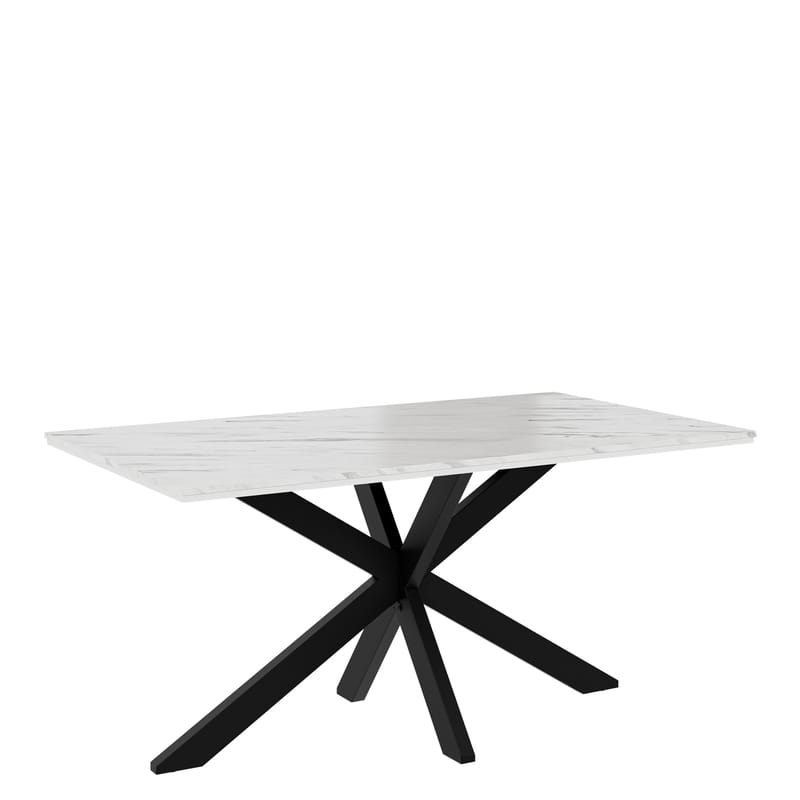 Kovrel Spisebord 160 Rektangulær - Svart/Hvit - Møbler - Bord - Spisebord & kjøkkenbord