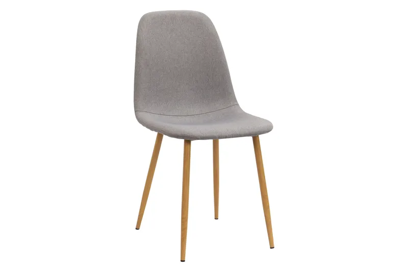 Kronblom Spisebord 120 cm + 4 stk Nibe stol grå med eikeben - Hvit/Grå - Møbler - Bord - Spisegrupper