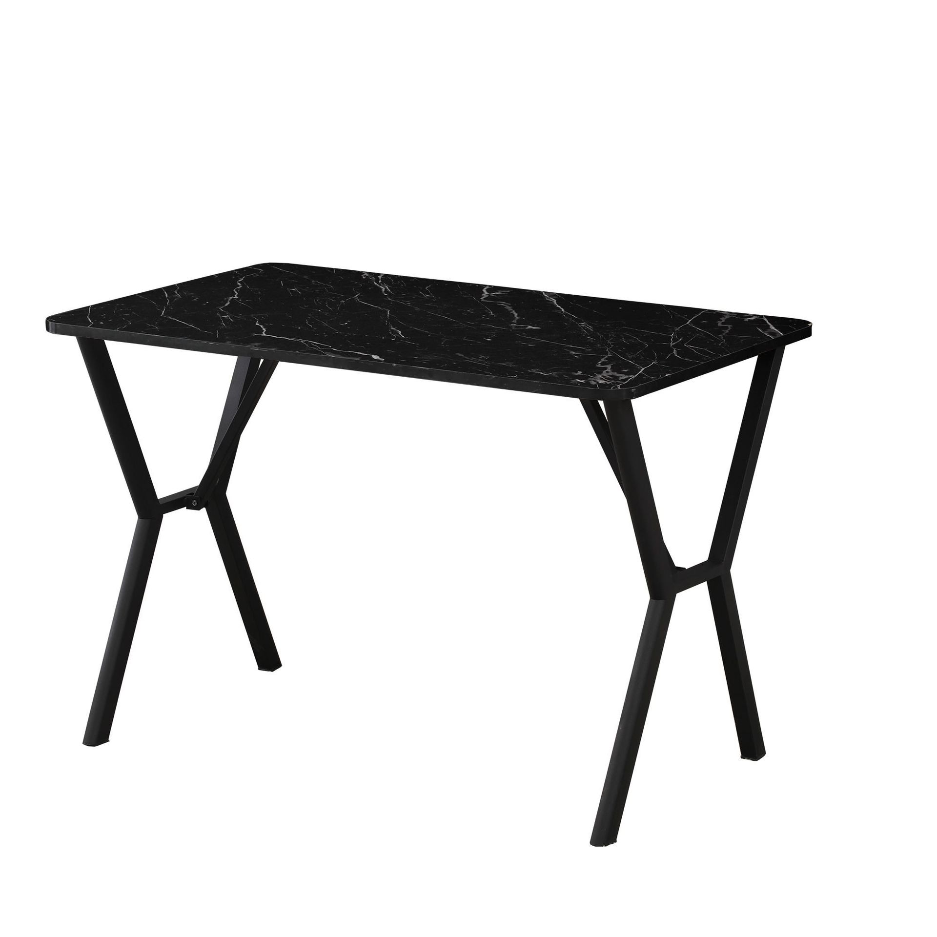Krylor spisebord 110 cm rektangulært - Svart
