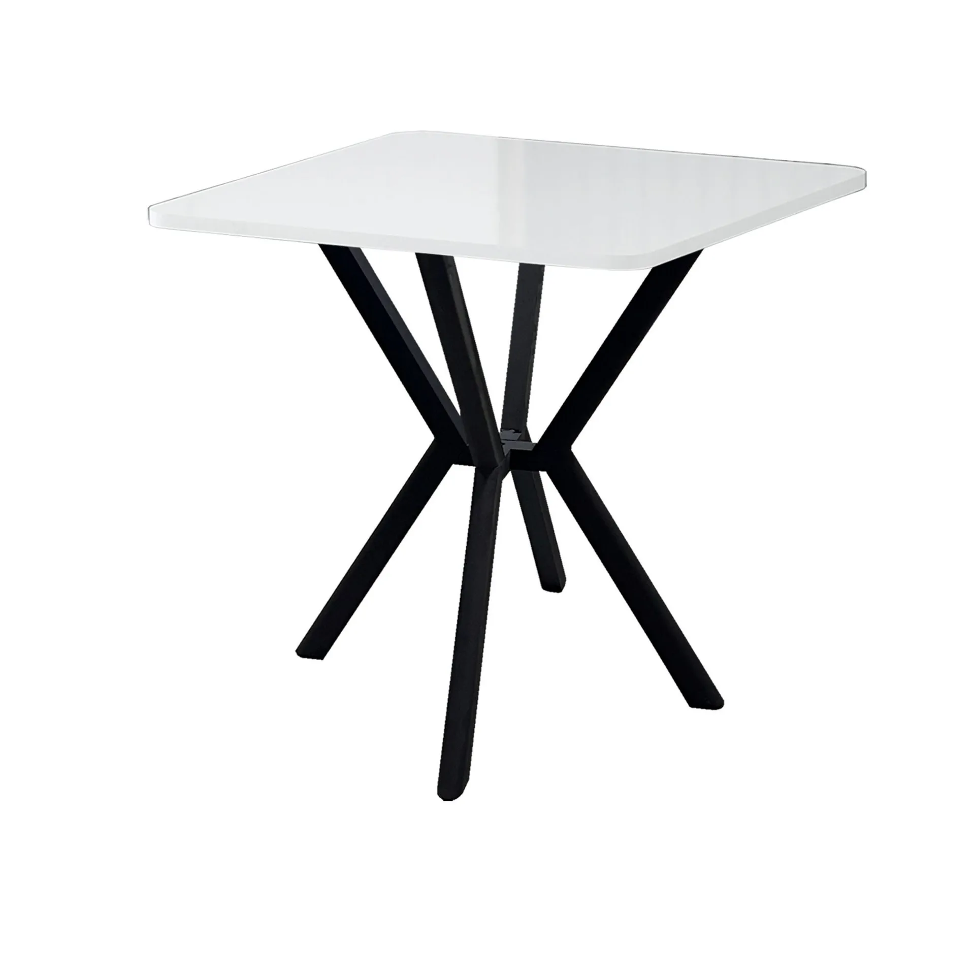 Krylor spisebord 70 cm kvadratisk - Hvit