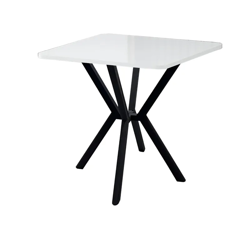 Krylor spisebord 70 cm kvadratisk, Hvit