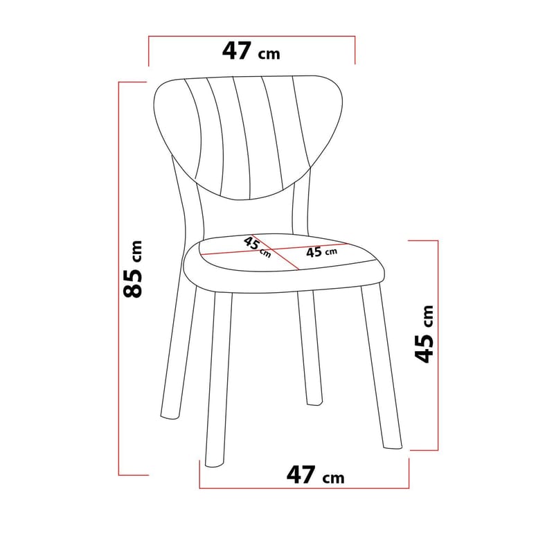 Krylor spisegruppe bord 110 cm + 4 stoler - Krem og Svart - Møbler - Bord - Spisegrupper