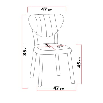 Krylor spisegruppe bord 70 cm + 2 stoler - Antrasitt/Hvit - Møbler - Bord - Spisegrupper