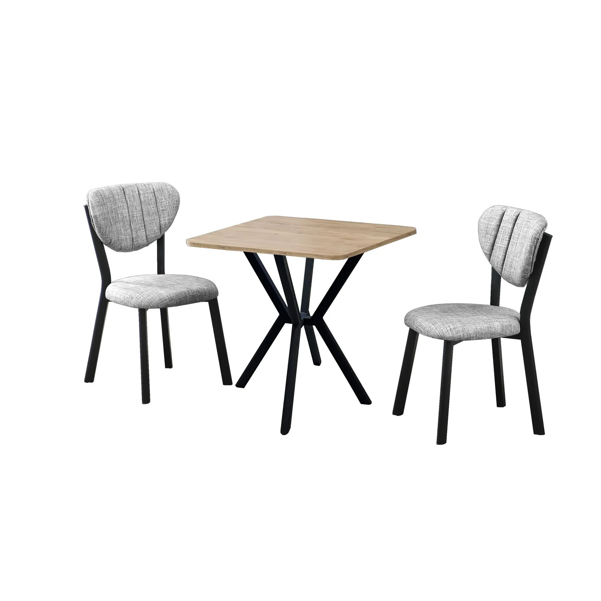 Krylor spisegruppe bord 70 cm + 2 stoler - Grå Valnøtt