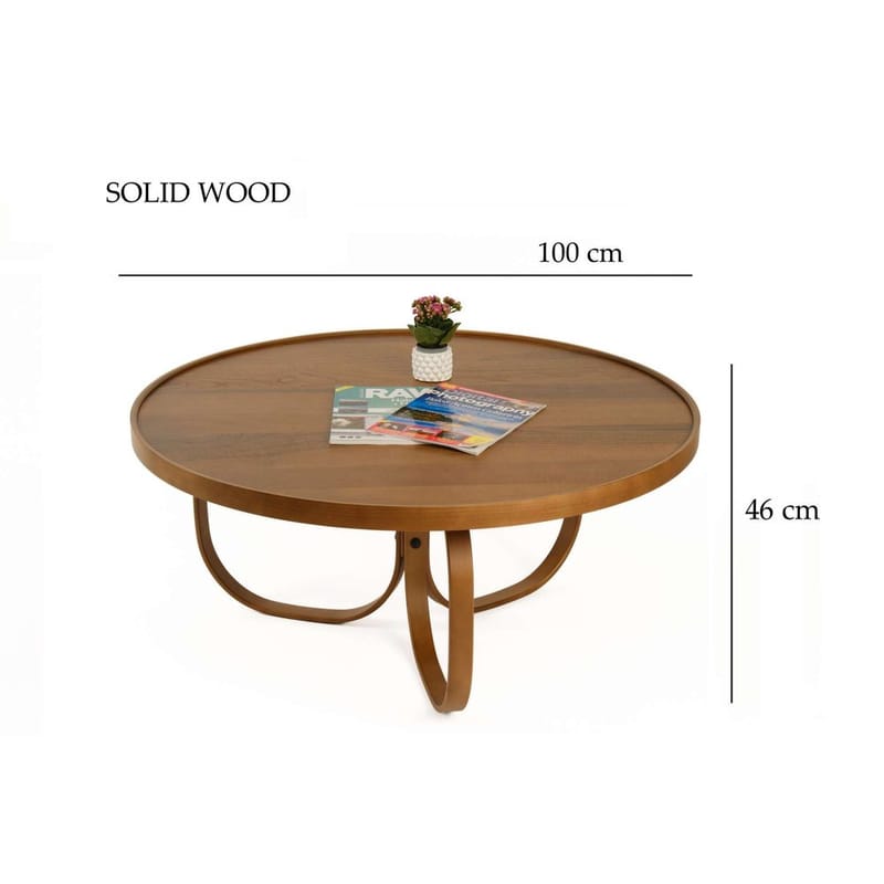 Kunti Sofabord 100 cm - Mørkebrun - Møbler - Bord - Sofabord