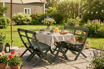Landet spisebord utendørs - 118x70x74 cm - Grønn - Hagemøbler - Hagebord - Spisebord ute