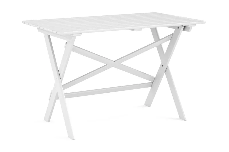 Landet spisebord utendørs - 118x70x74 cm, Hvit