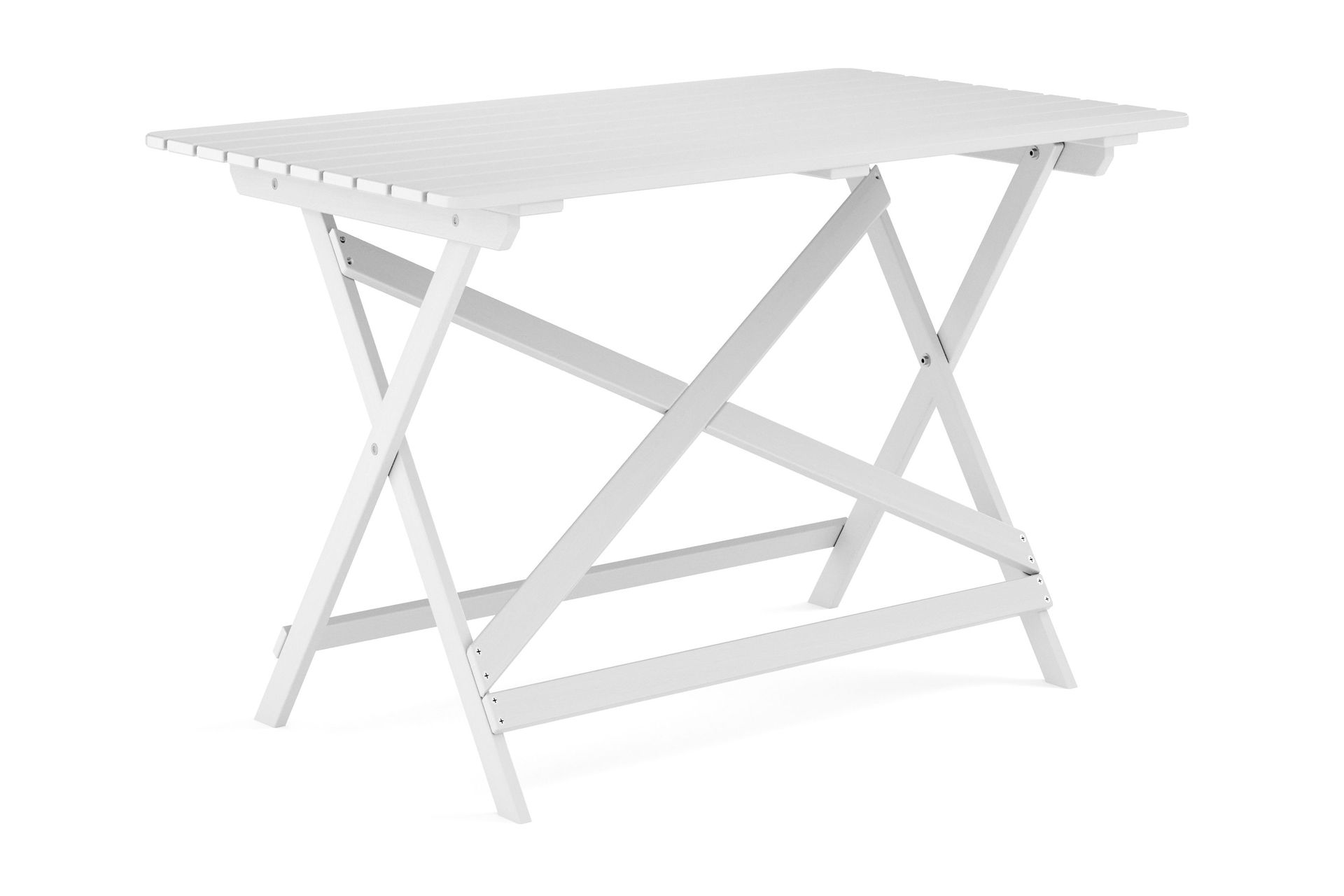 Landet spisebord utendørs - 118x70x74 cm - Hvit