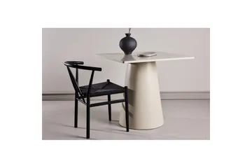 Lanzi Lite Kvadratisk Spisebord 80 cm med Tre- og Eikeutseende - Beige - Møbler - Bord - Spisebord & kjøkkenbord