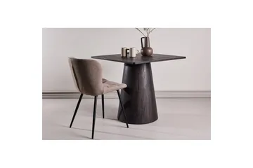Lanzi Lite Kvadratisk Spisebord 80 cm med Tre- og Eikeutseende - Brun - Møbler - Bord - Spisebord & kjøkkenbord
