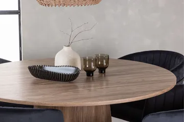 Lanzo Matgruppe 120 cm Rund med 4 Selma Stoler - Natur - Møbler - Bord - Spisegrupper