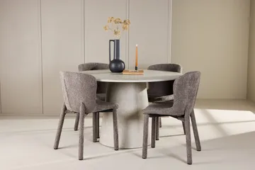 Lanzo rundt spisebord 120 cm med 4 Astoria spisestoler - Møbler - Bord - Spisegrupper