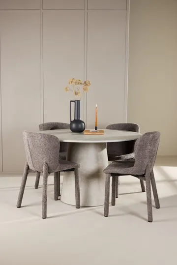 Lanzo rundt spisebord 120 cm med 4 Astoria spisestoler - Møbler - Bord - Spisegrupper