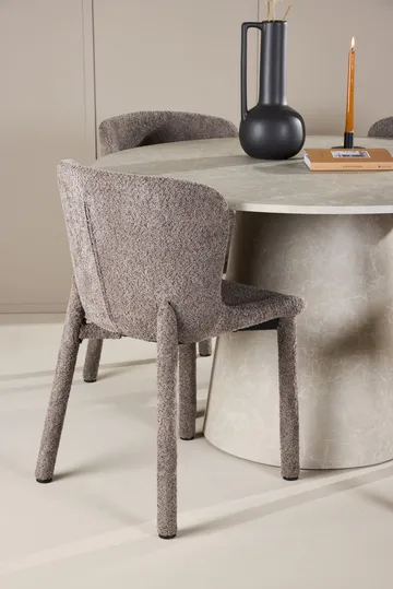 Lanzo rundt spisebord 120 cm med 4 Astoria spisestoler - Møbler - Bord - Spisegrupper