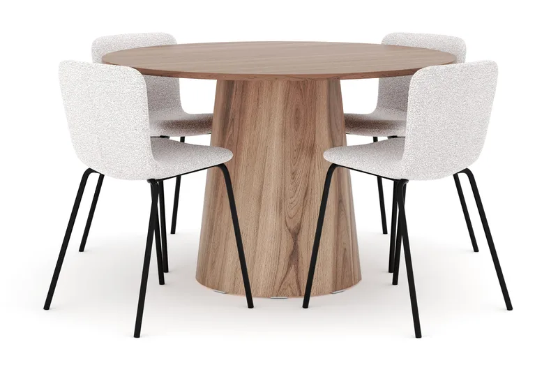 Lanzo Spisebord 120 cm med 4 Katy Spisestoler, undefined