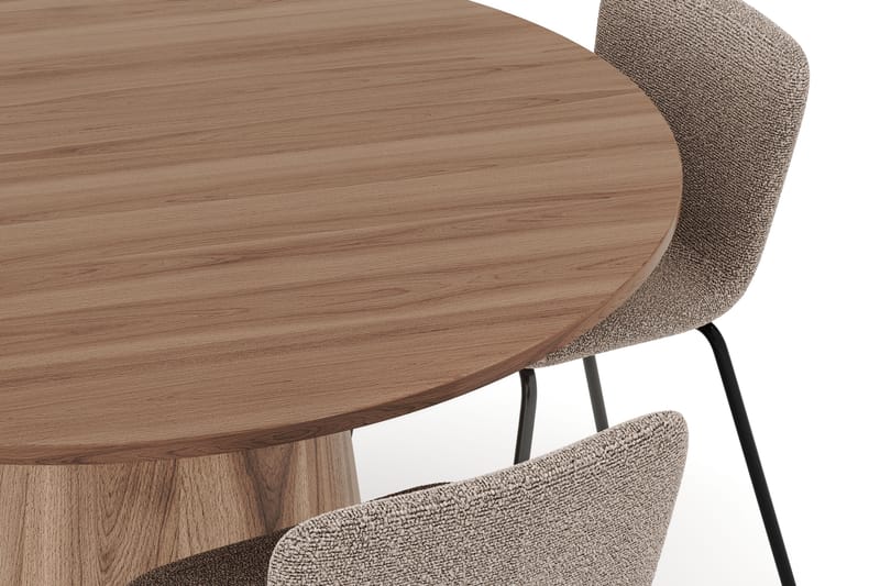 Lanzo Spisebord 120 cm med 4 Katy Spisestoler - Møbler - Bord - Spisegrupper