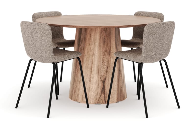 Lanzo Spisebord 120 cm med 4 Katy Spisestoler, undefined