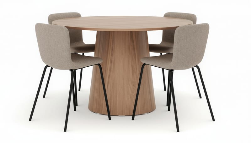 Lanzo Spisebord 120 cm med 4 Katy Spisestoler, undefined