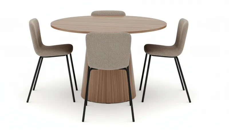 Lanzo Spisebord 120 cm med 4 Katy Spisestoler - Møbler - Bord - Spisegrupper